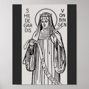 Sankt Hildegard av Bingen benediktinsk abbedissa Poster