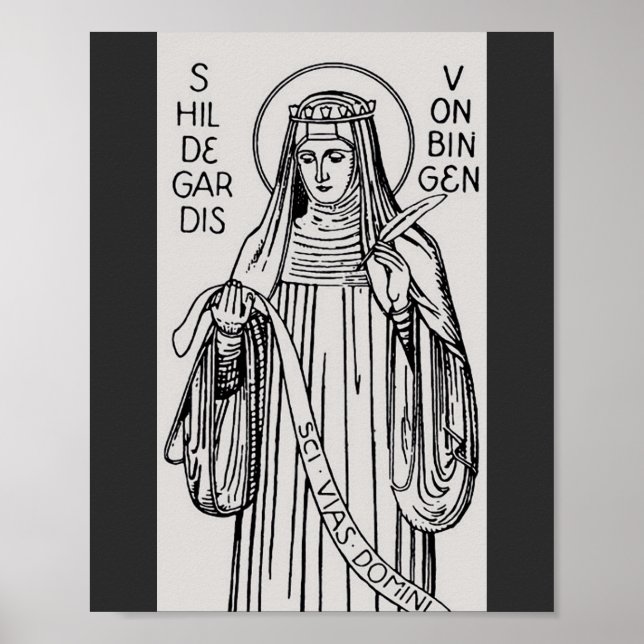 Sankt Hildegard av Bingen benediktinsk abbedissa Poster (Framsidan)