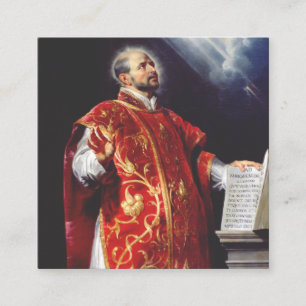 Sankt Ignatius av Loyola Fyrkantigt Visitkort