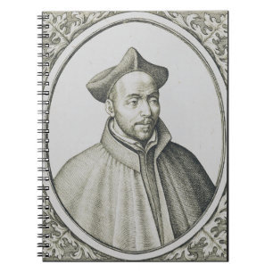 Sankt Ignatius av Loyola Gravyr Antik Konst Anteckningsbok