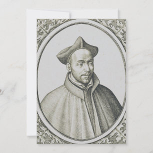 Sankt Ignatius av Loyola Gravyr Antik Konst Julkort