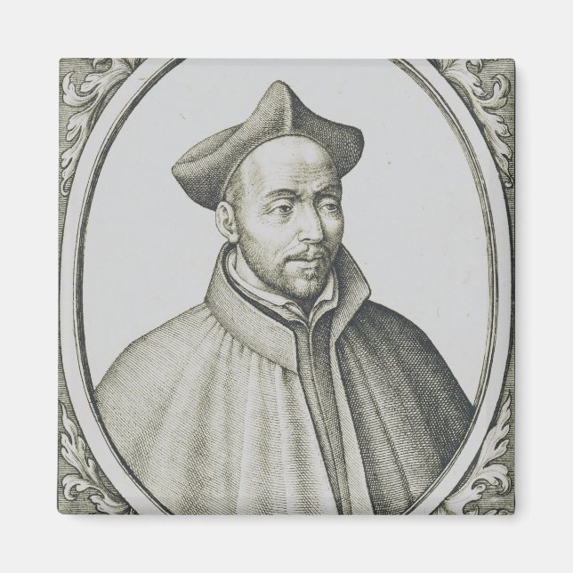 Sankt Ignatius av Loyola Gravyr Antik Konst Magnet (Framsidan)