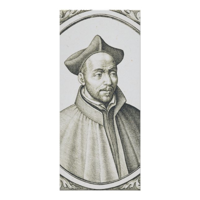 Sankt Ignatius av Loyola Gravyr Antik Konst Reklamkort (Framsidan)