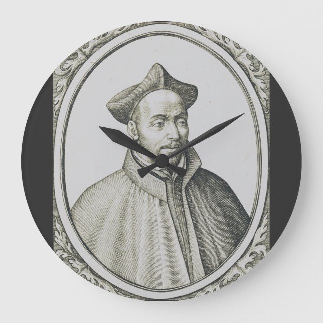 Sankt Ignatius av Loyola Gravyr Antik Konst Stor Klocka (Framsida)