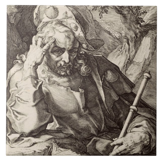 Sankt Jakob den store aposteln Kakelplatta (Framsidan)