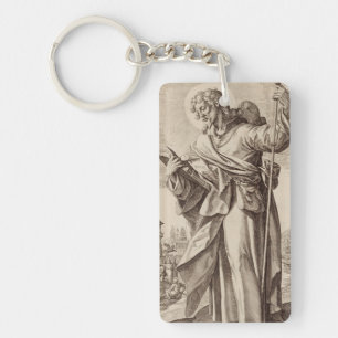 Sankt Jakob den store en av Jesu tolv apostlar Nyckelring