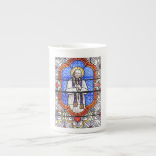 Sankt Jean Vianney Premium Själsguide Konsttryck Benporslin Mugg