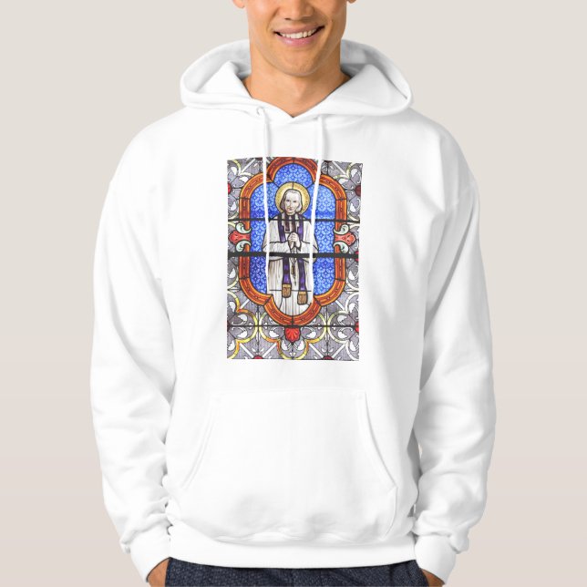 Sankt Jean Vianney Premium Själsguide Konsttryck Hoodie (Framsida)