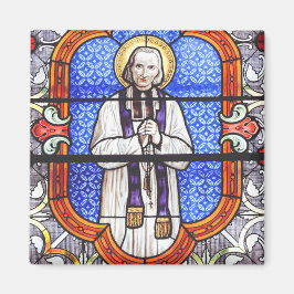 Sankt Jean Vianney Premium Själsguide Konsttryck Magnet