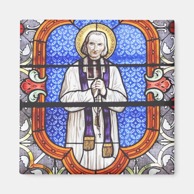 Sankt Jean Vianney Premium Själsguide Konsttryck Magnet (Framsidan)