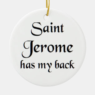 sankt jerome julgransprydnad keramik