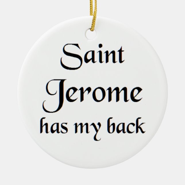 sankt jerome julgransprydnad keramik (Framsidan)