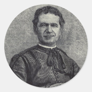 Sankt Johannes Bosco Beskyddare av Ungdom Katolsk Runt Klistermärke