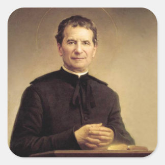 Sankt Johannes Bosco Fyrkantigt Klistermärke
