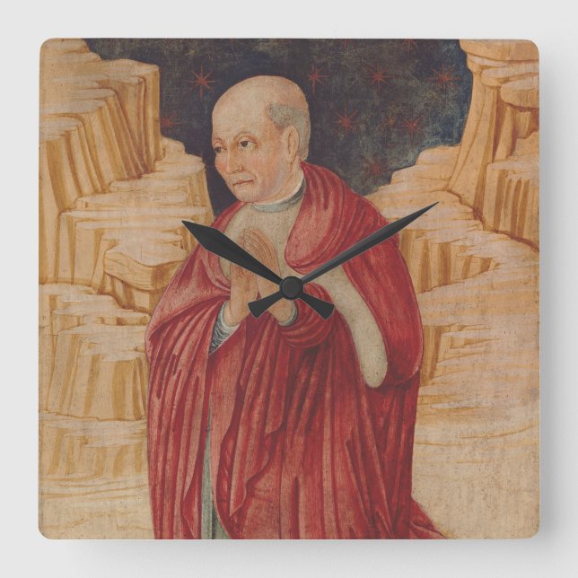 Sankt Johannes Cassianus kyrkofader Fyrkantig Klocka (Framsida)