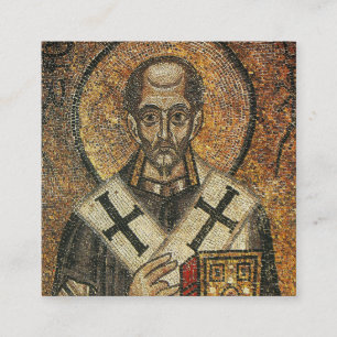 Sankt Johannes Chrysostomos ärkebiskop av Konstant Fyrkantigt Visitkort