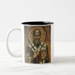 Sankt Johannes Chrysostomos ärkebiskop av Konstant Två-Tonad Mugg
