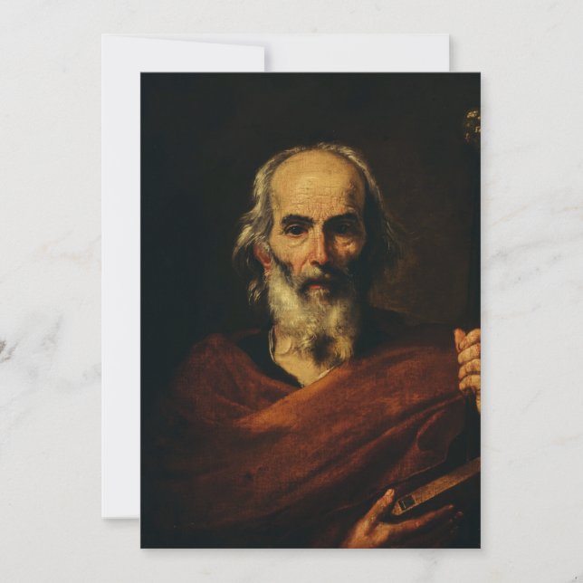 Sankt Josef av Jusepe de Ribera Julkort (Framsida)