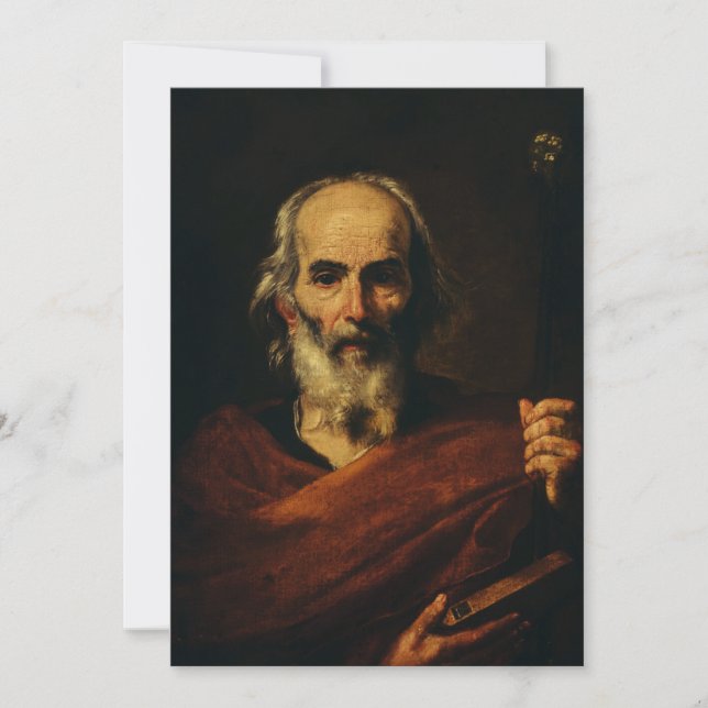 Sankt Josef av Jusepe de Ribera Tack Kort (Framsida)