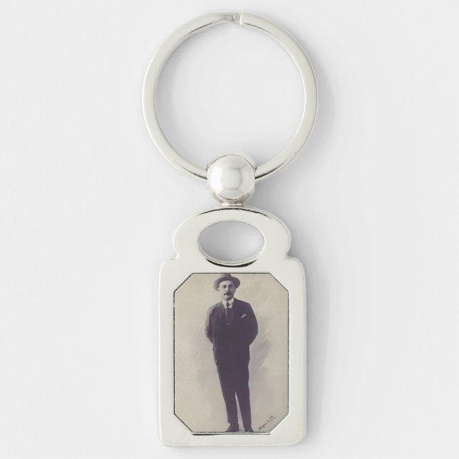 Sankt Josef Gregory Hernandez Lekman Rektangulärt Silverfärgad Nyckelring (Framsidan)