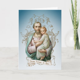 Sankt Josef Jesusbarnet Religiös Katolsk Helgon Kort