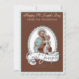 Sankt Josefs dagsbön med Jesus Kort
