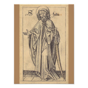 Sankt Judas Taddeus aposteln och Jesu bror Fototryck