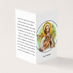 Sankt Judas Taddeus bönekort Kort