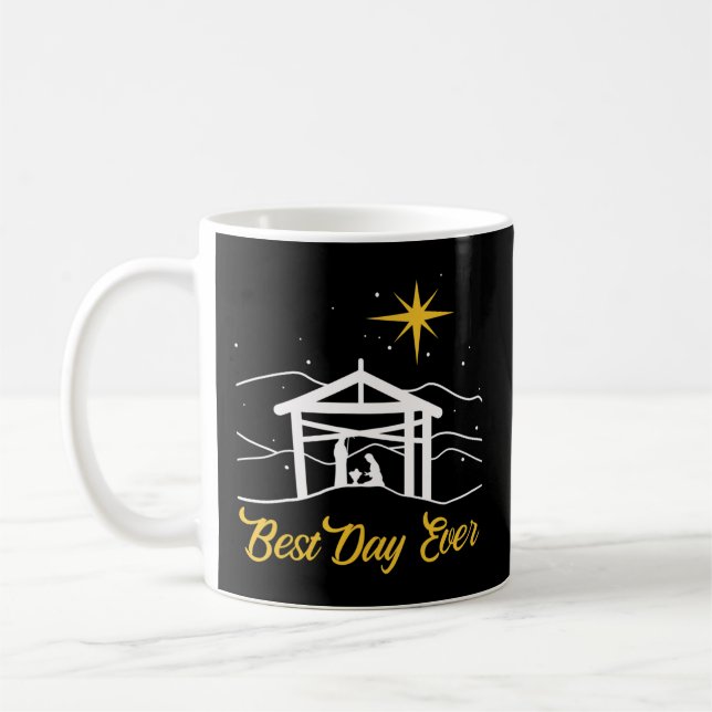 Sankt julklapp Jesus Nativitetsgåva, kristet Kaffemugg (Vänster)