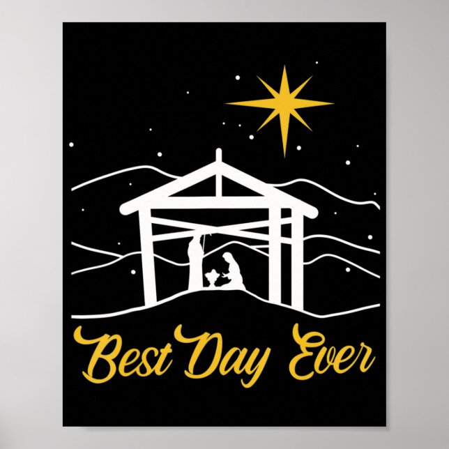 Sankt julklapp Jesus Nativitetsgåva, kristet Poster (Framsidan)