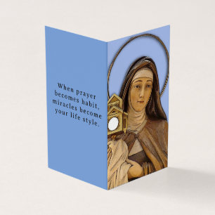 Sankt Klara Assisi bönekort Kort