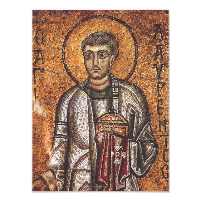 Sankt Laurentius Ortodoxt mosaikkonsttryck Fototryck (Framsidan)