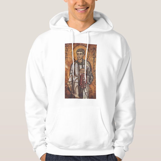 Sankt Laurentius Ortodoxt mosaikkonsttryck Hoodie (Framsida)