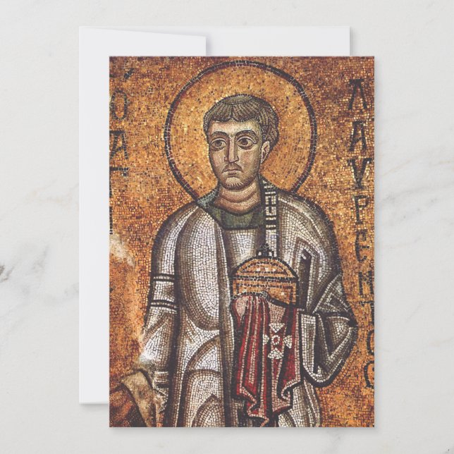Sankt Laurentius Ortodoxt mosaikkonsttryck Julkort (Framsida)