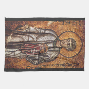 Sankt Laurentius Ortodoxt mosaikkonsttryck Kökshandduk