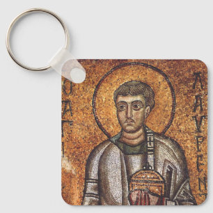 Sankt Laurentius Ortodoxt mosaikkonsttryck Nyckelring