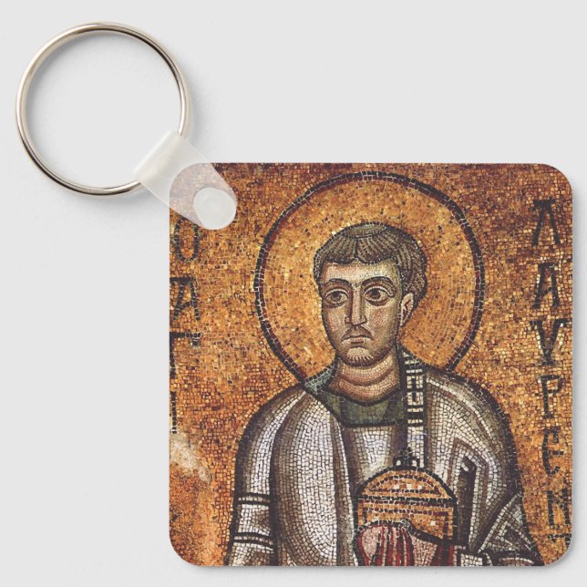 Sankt Laurentius Ortodoxt mosaikkonsttryck Nyckelring (Framsida)