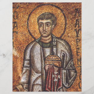 Sankt Laurentius Ortodoxt mosaikkonsttryck Reklamblad