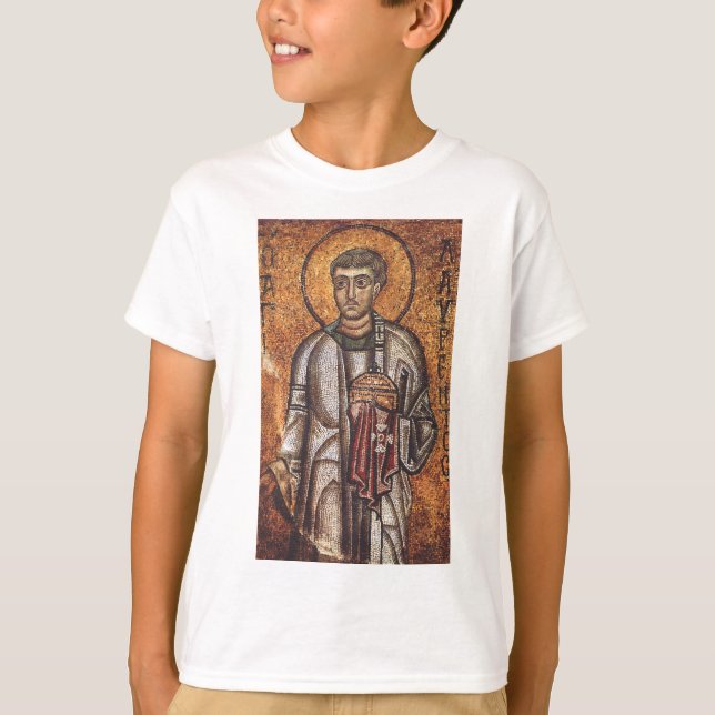 Sankt Laurentius Ortodoxt mosaikkonsttryck T Shirt (Framsida)