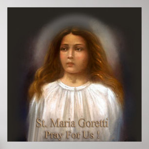 Sankt Maria Goretti pläderar för oss. Poster