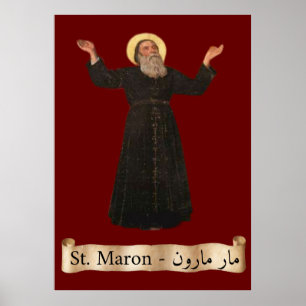 Sankt Maron (Maroun) kyrka-stor porträttaffisch Poster