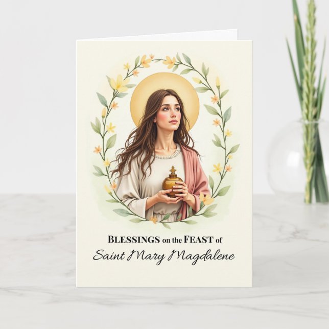 Sankt Mary Magdalene Feeddag Blessings Wand Kort (Framsida)