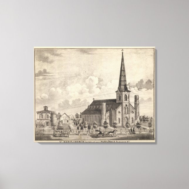 Sankt Marys katolska kyrka Canvastryck (Framsida)