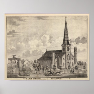 Sankt Marys katolska kyrka Poster