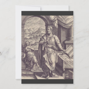 Sankt Matteus Gravyr gudomlig inspiration Julkort