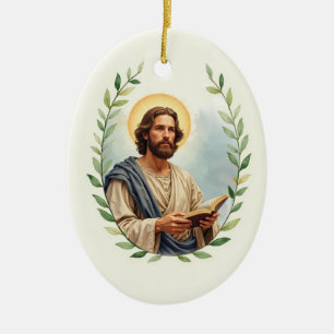 Sankt Matteus Guds fred och välsignelser Skrift Julgransprydnad Keramik