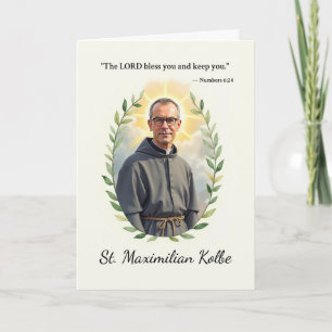 Sankt Maximilian Kolbe Guds frid och välsignelser Kort