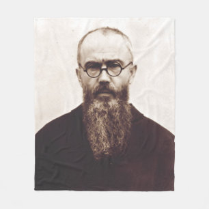 Sankt Maximilian Kolbe polsk katolsk präst Fleecefilt
