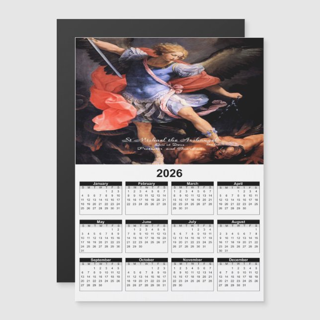 Sankt Mikael Ärkeängel 2026 Kalender (Fram/baksida)