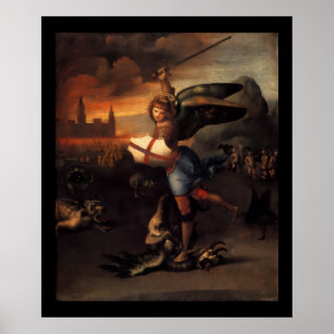 SANKT MIKAEL OCH DRAKEN POSTER